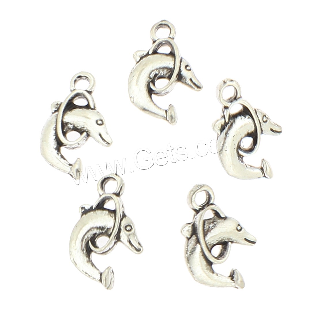 Zinklegierung Tier Anhänger, Fisch, plattiert, keine, 11x16x3mm, Bohrung:ca. 2mm, ca. 500PCs/Tasche, verkauft von Tasche