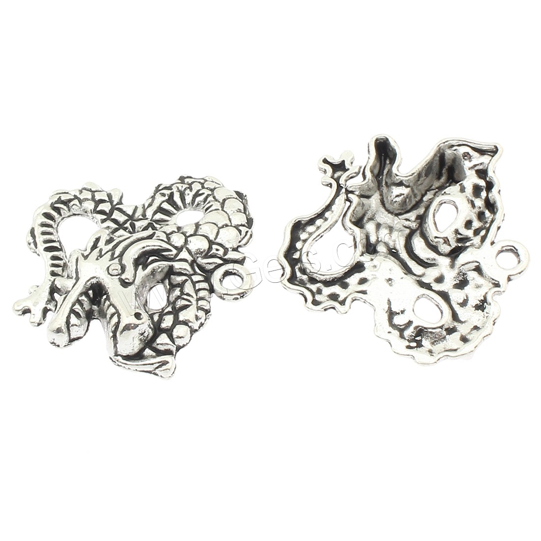 Zinc Alloy Jewelry Pendants, Dragon, plated, large hole, more colors for choice, 29x27x6mm, Hole:Approx 3mm, Approx 100PCs/Bag, Sold By Bag