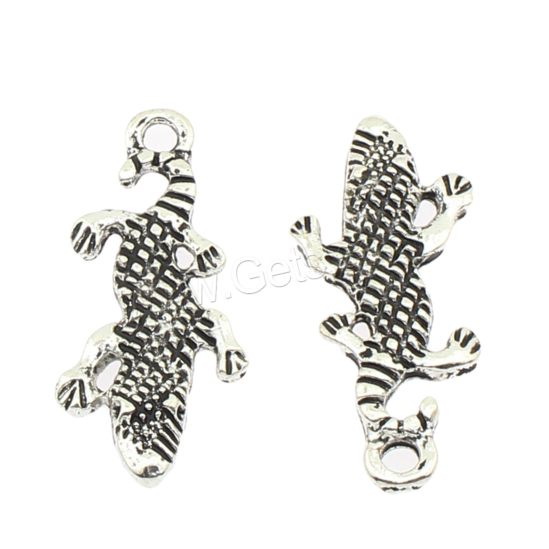 Colgantes Animales de Aleación de Zinc, Cocodrilo, chapado, más colores para la opción, 11x26x2mm, agujero:aproximado 2mm, aproximado 450PCs/Bolsa, Vendido por Bolsa