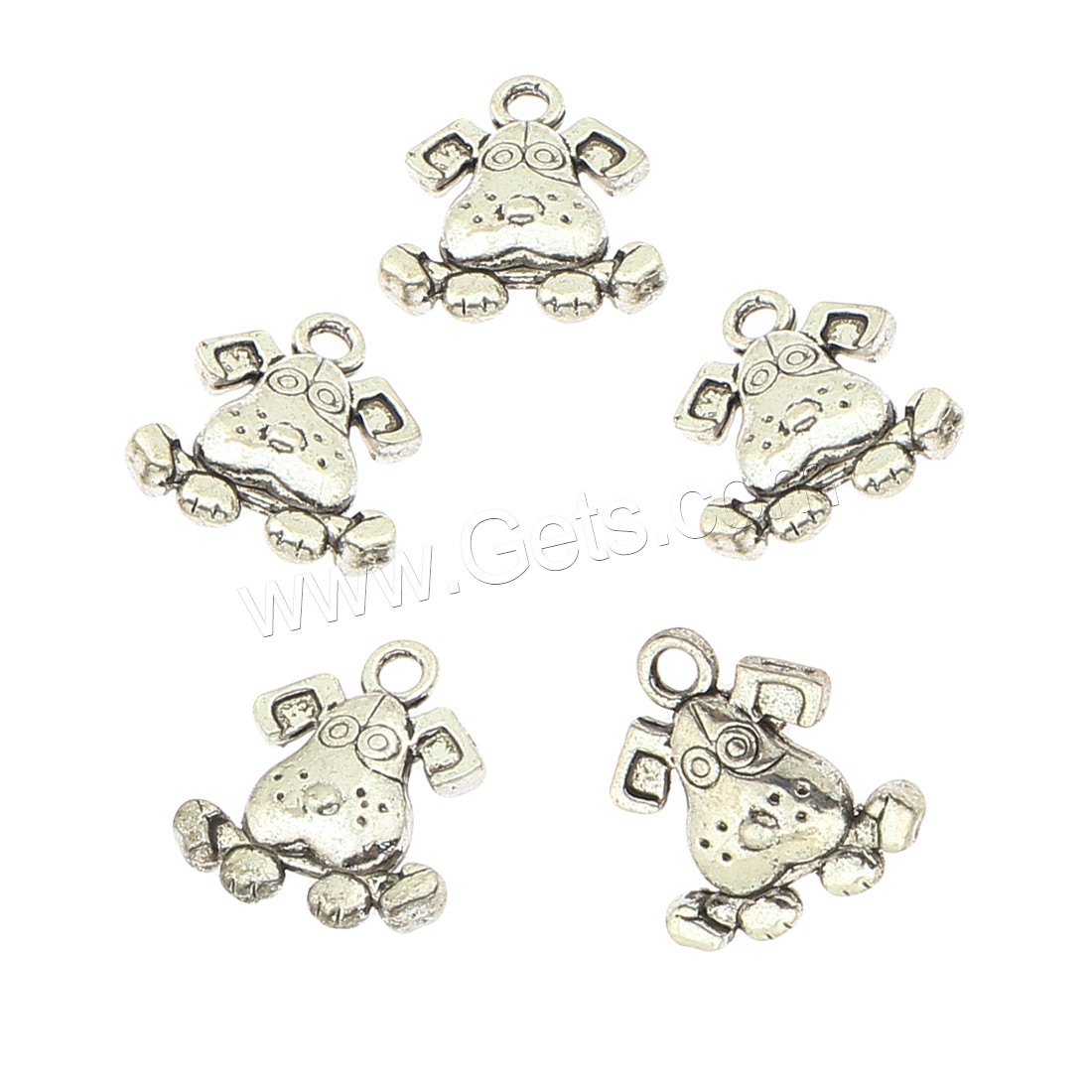 Zinklegierung Tier Anhänger, Frosch, plattiert, keine, 15x16x5mm, Bohrung:ca. 2mm, ca. 290PCs/Tasche, verkauft von Tasche