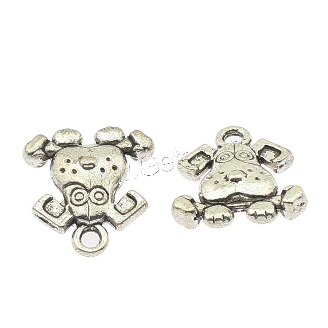 Zinklegierung Tier Anhänger, Frosch, plattiert, keine, 15x16x5mm, Bohrung:ca. 2mm, ca. 290PCs/Tasche, verkauft von Tasche