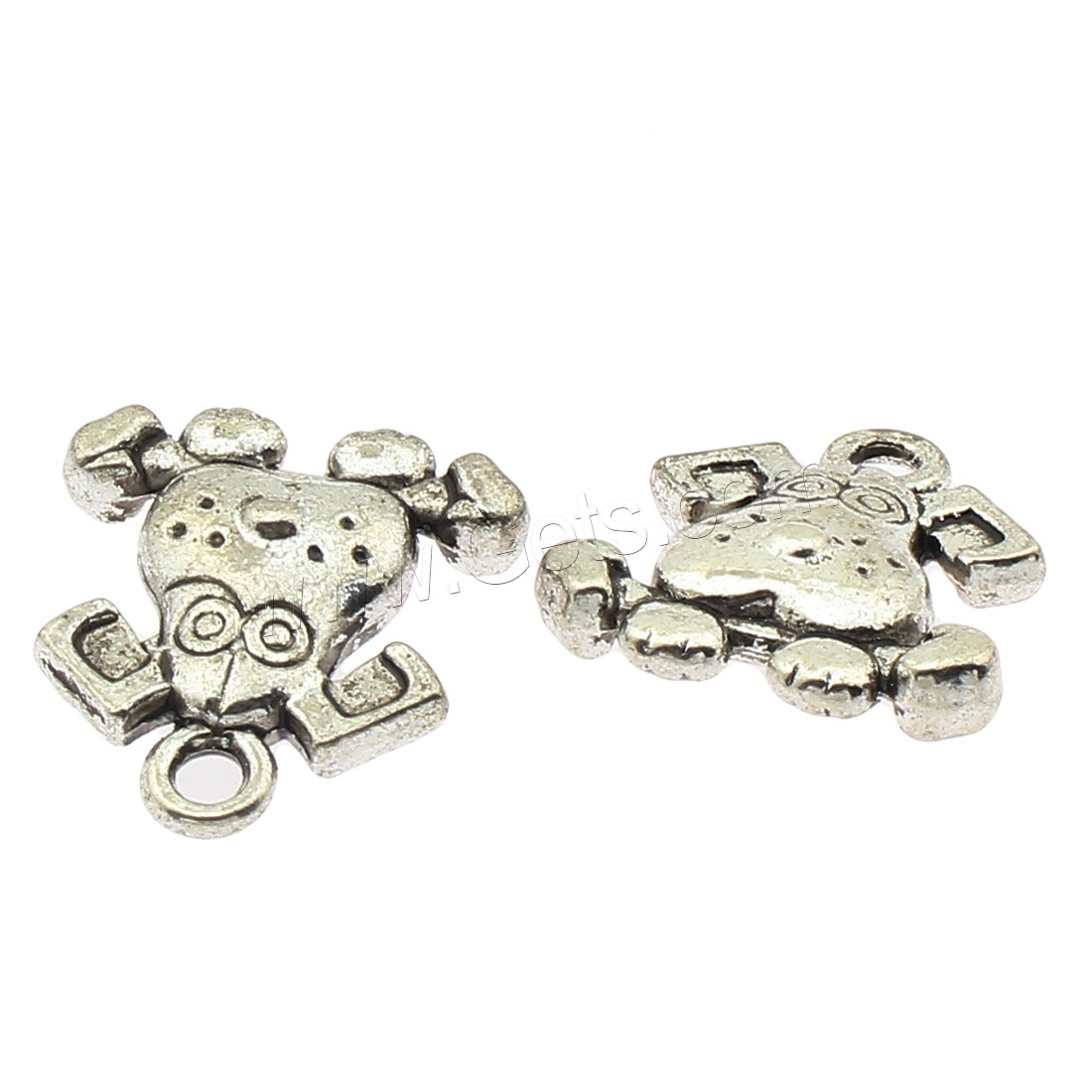 Zinklegierung Tier Anhänger, Frosch, plattiert, keine, 15x16x5mm, Bohrung:ca. 2mm, ca. 290PCs/Tasche, verkauft von Tasche