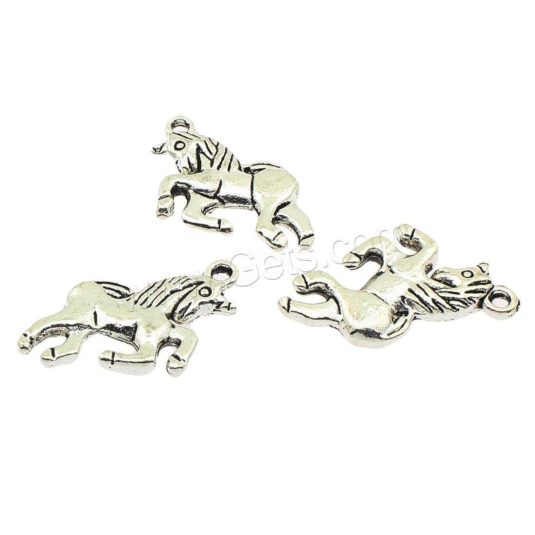 Zinklegierung Tier Anhänger, Pferd, plattiert, keine, 16x24x3mm, Bohrung:ca. 2mm, ca. 160PCs/Tasche, verkauft von Tasche