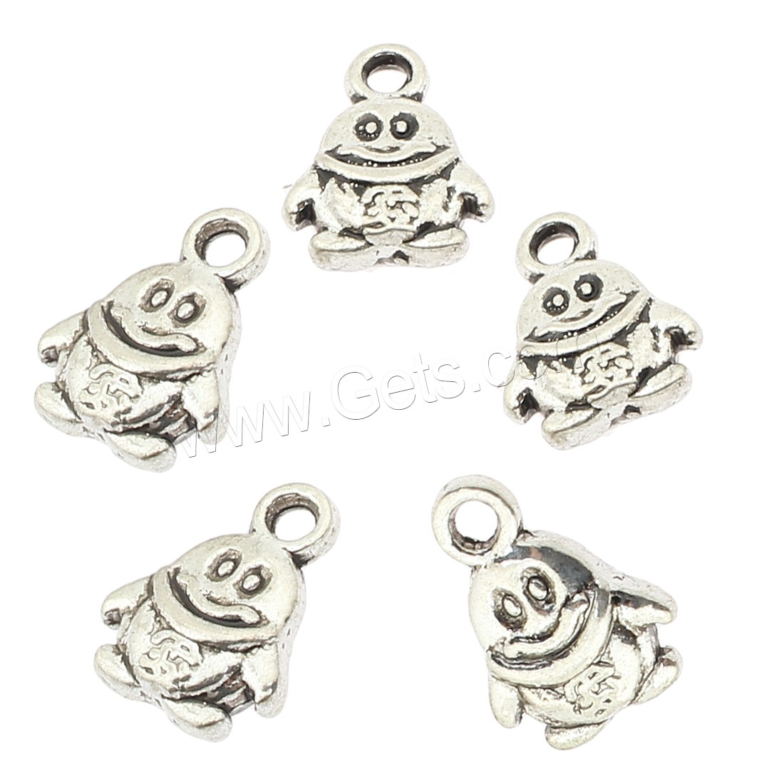 Zinklegierung Tier Anhänger, Pinguin, plattiert, keine, 10x13x4mm, Bohrung:ca. 2mm, ca. 380PCs/Tasche, verkauft von Tasche