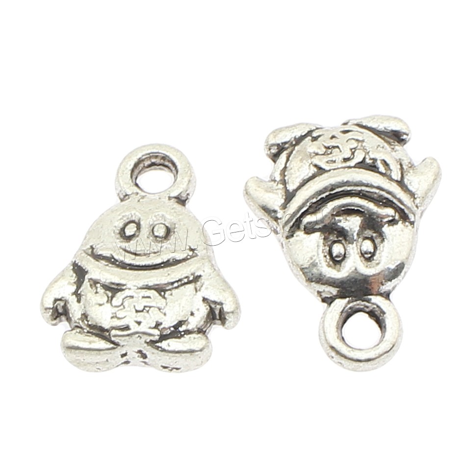 Zinklegierung Tier Anhänger, Pinguin, plattiert, keine, 10x13x4mm, Bohrung:ca. 2mm, ca. 380PCs/Tasche, verkauft von Tasche