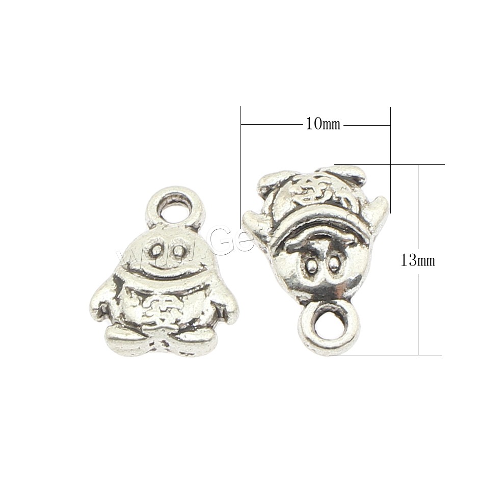 Zinklegierung Tier Anhänger, Pinguin, plattiert, keine, 10x13x4mm, Bohrung:ca. 2mm, ca. 380PCs/Tasche, verkauft von Tasche