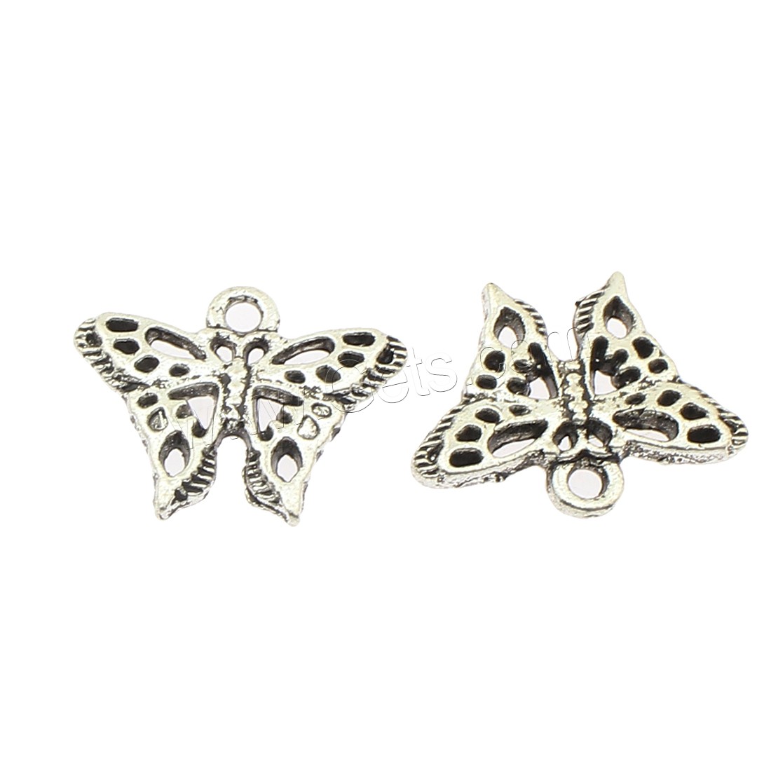 Zinklegierung Tier Anhänger, Schmetterling, plattiert, keine, 18x15x2mm, Bohrung:ca. 2mm, ca. 450PCs/Tasche, verkauft von Tasche