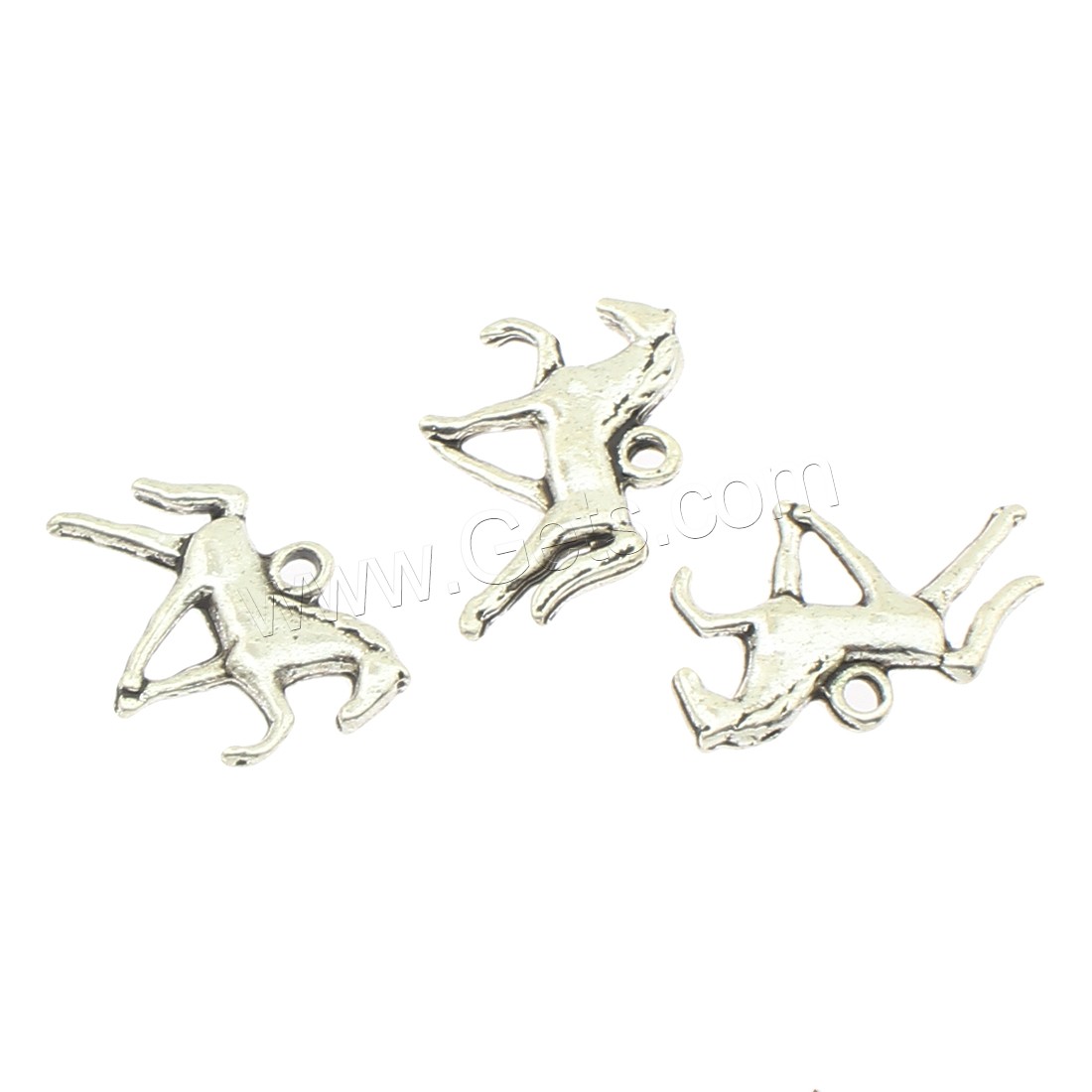 Zinklegierung Tier Anhänger, Pferd, plattiert, keine, 20x16x3mm, Bohrung:ca. 2mm, ca. 270PCs/Tasche, verkauft von Tasche