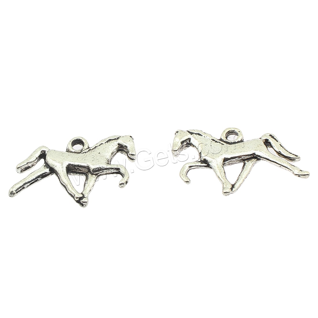 Zinklegierung Tier Anhänger, Pferd, plattiert, keine, 20x16x3mm, Bohrung:ca. 2mm, ca. 270PCs/Tasche, verkauft von Tasche