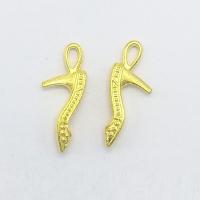 Zinklegierung Schuhe Anhänger, goldfarben plattiert, 26x10x4mm, Bohrung:ca. 4mm, 100PCs/Tasche, verkauft von Tasche