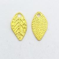 Pendentifs feuilles en alliage de zinc , Placage de couleur d'or Environ 1mm Vendu par sac