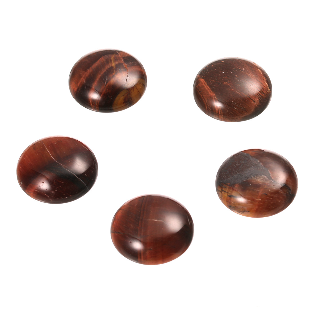 oeil de tigre cabochon, normes différentes pour le choix & dos plat, 20PC/sac, Vendu par sac