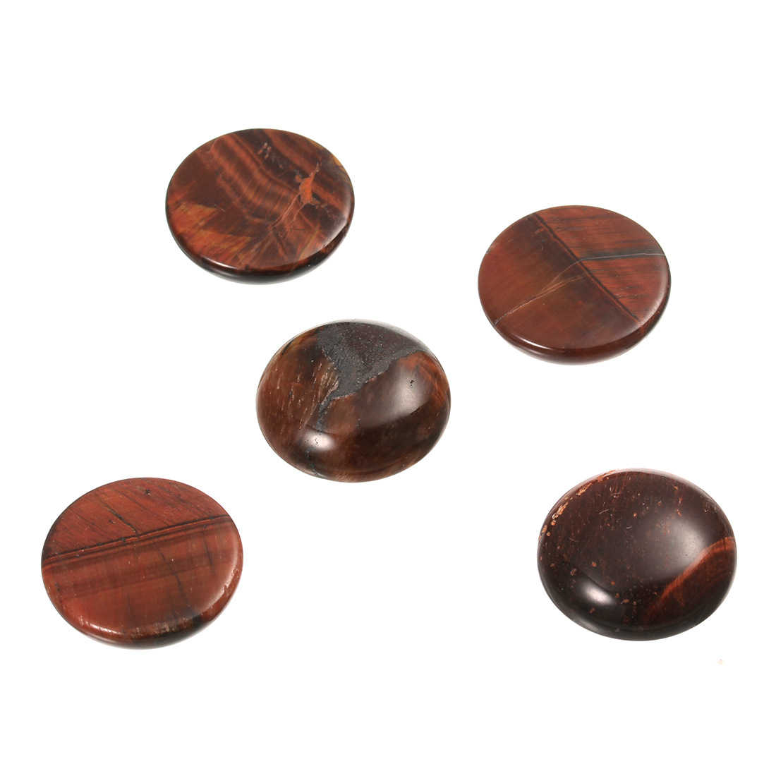 oeil de tigre cabochon, normes différentes pour le choix & dos plat, 20PC/sac, Vendu par sac