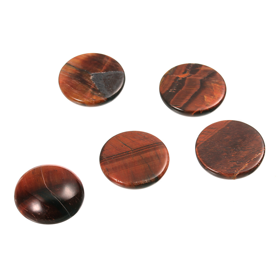 Tiger Eye Cabochon, different size for choice & flat back, 20PCs/Bag, Sold By Bag