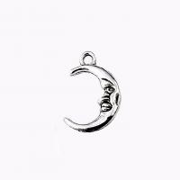 Zinc Alloy Jewelry Pendants, Moon, plated, 15*22mm Approx 2mm 