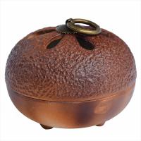 Porcelain Incense Burner, durable & hollow, brown 