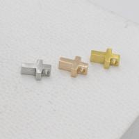 ステンレス製ビーズ, 304ステンレススチール, クロス, ファッションジュエリー, 無色 穴:約 1.8mm, 10パソコン/バッグ, 売り手 バッグ