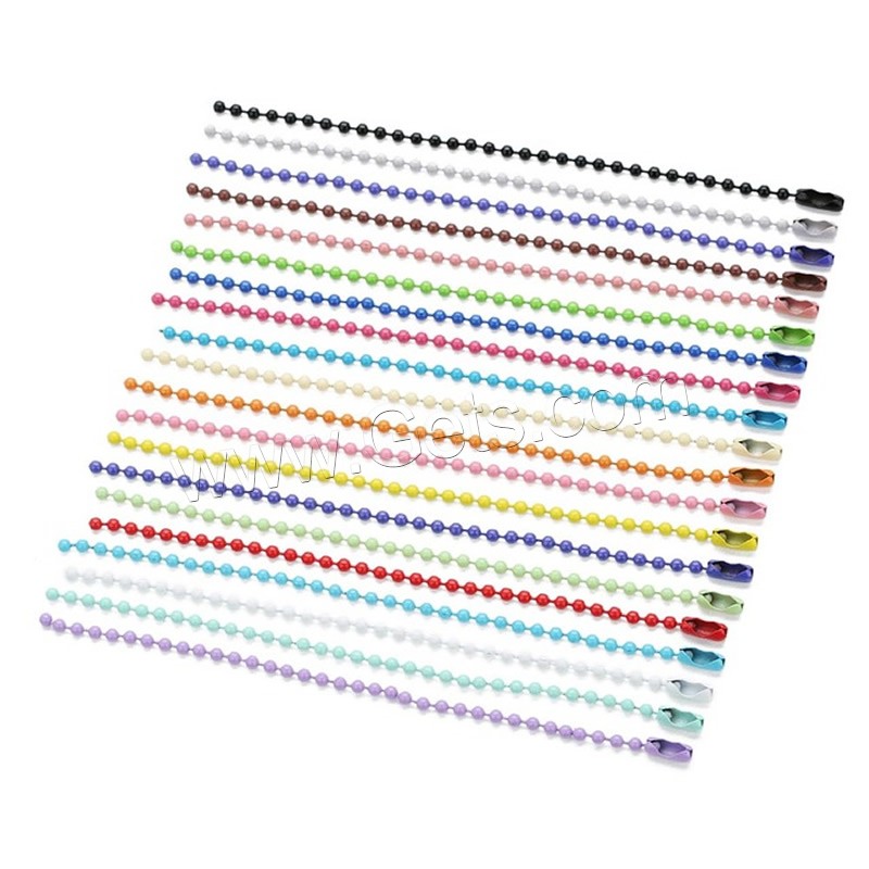 fer Chaîne de balise, bijoux de mode, plus de couleurs à choisir, 2.4mm, Longueur:Environ 4.7 pouce, Vendu par lot