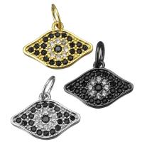 Cubic Zirconia Micro Pave Brass Pendant, Eye, plated, micro pave cubic zirconia Approx 4mm 