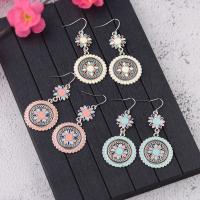 Enamel Zinc Alloy Drop Earring, plated, folk style & for woman 6.3cm/2.5inch 