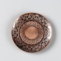 Buy Incense Holder and Burner in Bulk , Alloy, Round, plated, for home and office & durable, golden 