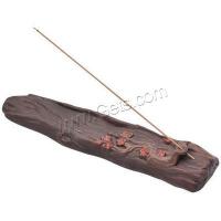 Buy Incense Holder and Burner in Bulk , Porcelain, Rectangle, half handmade, for home and office & durable, brown 