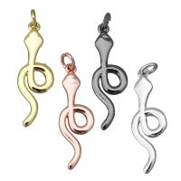 Animal Brass Pendants, Snake, plated Approx 3mm 