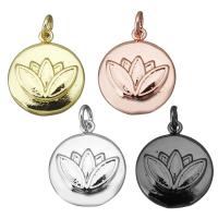 Brass Jewelry Pendants, Flat Round, plated Approx 3mm 