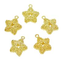 Zinc Alloy Star Pendant, gold color plated, hollow Approx 2mm 