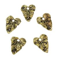 Pendentifs feuilles en alliage de zinc , Plaqué de couleur d'or antique Environ 2mm Vendu par sac