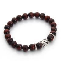 Tiger Eye Bracelet, Buddhist jewelry & for man, 8mm 