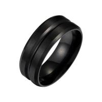 Fingerring Edelstahl-Mann, 316 L Edelstahl, plattiert, Modeschmuck & verschiedene Größen vorhanden & für den Menschen & satiniert, keine, 8x2mm, Größe:6-13, verkauft von PC