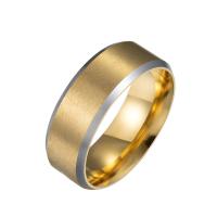 Fingerring Edelstahl-Mann, 316 L Edelstahl, plattiert, Modeschmuck & verschiedene Größen vorhanden & für den Menschen & stumpfmatt, keine, 8x2mm, Größe:6-13, verkauft von PC