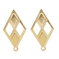 Composant Boucles d'oreilles en acier inoxydable, Losange, doré Environ 1.3mm Vendu par sac