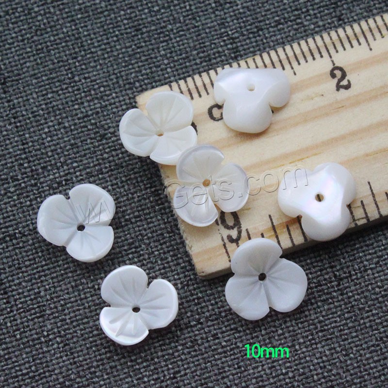 Nácar DIY Fornituras para Accesorios para el cabello, Flor, Tallado, diverso tamaño para la opción, más colores para la opción, agujero:aproximado 1mm, 20PCs/Bolsa, Vendido por Bolsa