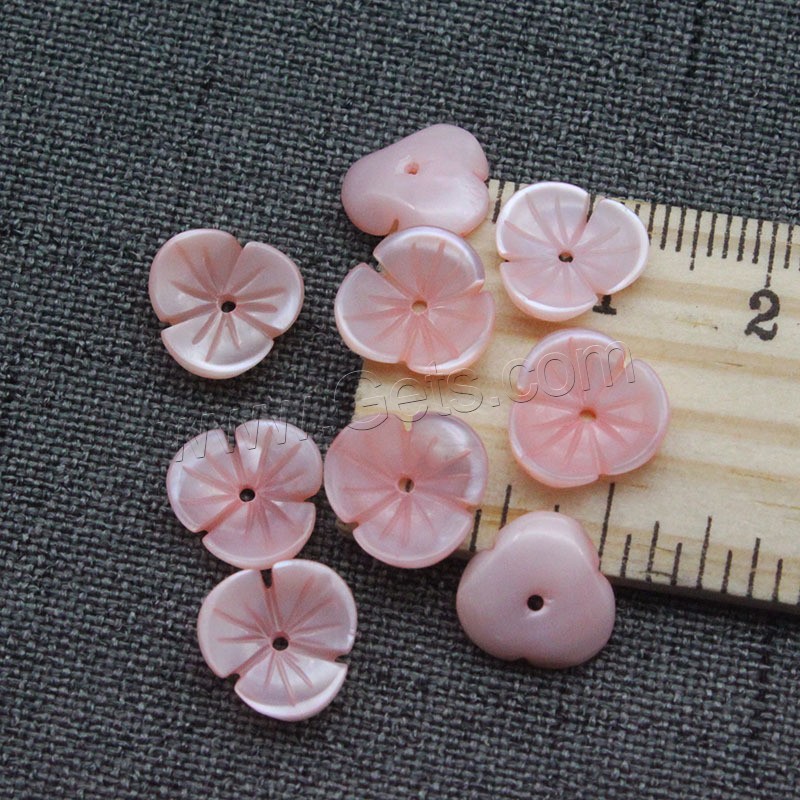 Nácar DIY Fornituras para Accesorios para el cabello, Flor, Tallado, diverso tamaño para la opción, más colores para la opción, agujero:aproximado 1mm, 20PCs/Bolsa, Vendido por Bolsa