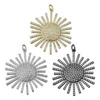 Cubic Zirconia Micro Pave Brass Pendant, plated, micro pave cubic zirconia Approx 3mm 