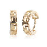 Brass Huggie Hoop Earring, plated & for woman 6-14mm 