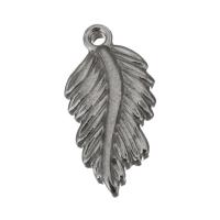 Stainless Steel Leaf Pendant, vintage, original color Approx 1.5mm 