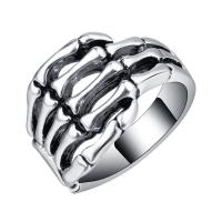 Zinc Alloy Finger Ring, plated, fashion jewelry & Unisex & hollow, silver color, US Ring 