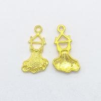 Bekleidung Zinklegierung Anhänger, Rock, goldfarben plattiert, 17x8x2mm, Bohrung:ca. 1mm, 100PCs/Tasche, verkauft von Tasche