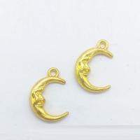 Zinc Alloy Jewelry Pendants, Moon, gold color plated Approx 1mm 