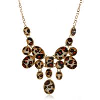 Resin Zinc Alloy Necklace, with Resin, gold color plated, twist oval chain & for woman 450mm Approx 17.7 Inch 