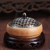 Zinc Alloy Incense Burner, with Phyllostachys Pubescens, plated, portable & durable 