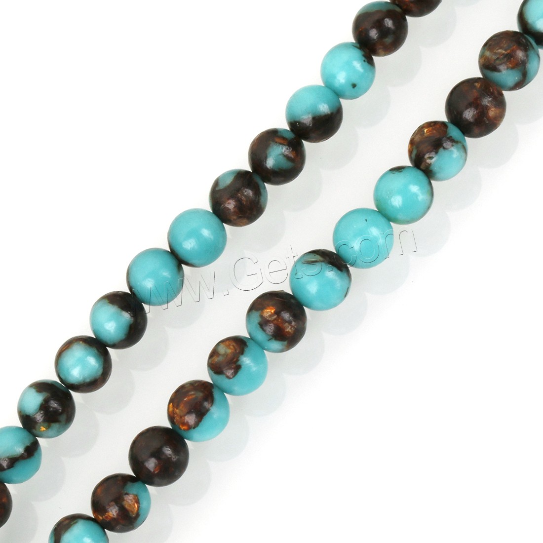 Golden Copper Gemstone Beads, Round, more colors for choice, Hole:Approx 1mm, Length:Approx 15.5 Inch, Approx 66PCs/Strand, Sold By Strand