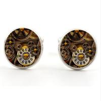 Zinc Alloy Cufflinks, Flat Round, plated, for man 20mm 