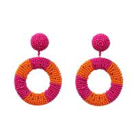 Seedbead Boucle d'oreille goutte, Rond, bijoux de mode & pour femme, plus de couleurs à choisir Vendu par paire