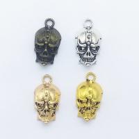 Colgantes de Aleación de Zinc en Forma Calavera, chapado, más colores para la opción, 25x14x8mm, agujero:aproximado 1mm, 100PCs/Bolsa, Vendido por Bolsa