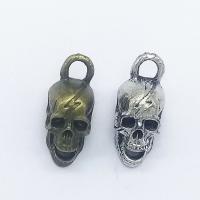 Colgantes de Aleación de Zinc en Forma Calavera, chapado, más colores para la opción, 28x16x11mm, agujero:aproximado 2mm, 100PCs/Bolsa, Vendido por Bolsa