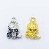 Colgantes de Aleación de Zinc en Forma Calavera, chapado, más colores para la opción, 27x18x5mm, agujero:aproximado 2mm, 100PCs/Bolsa, Vendido por Bolsa